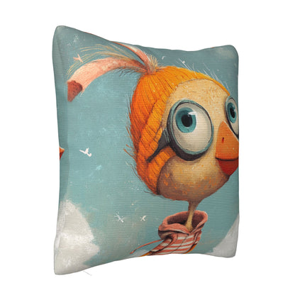 Creative Cute Cartoon Chicken Cushion Cover | Fun Home Décor | Multiple Sizes Available