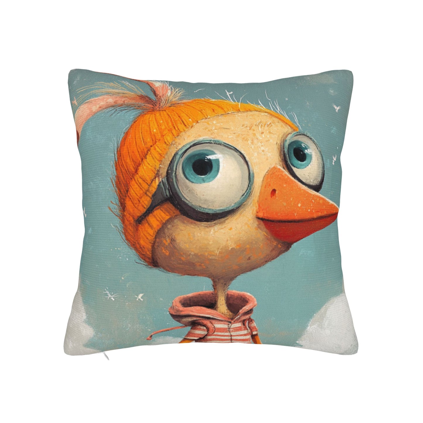 Creative Cute Cartoon Chicken Cushion Cover | Fun Home Décor | Multiple Sizes Available