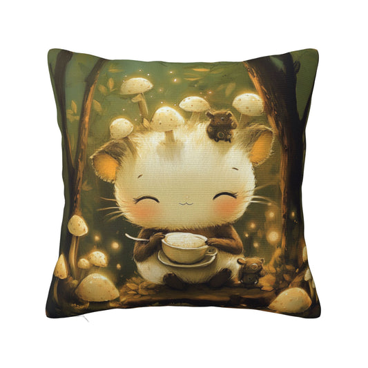 Forest Style Cartoon Cushion Cover | Adorable Mushroom Design | Home Décor | Multiple Sizes Available