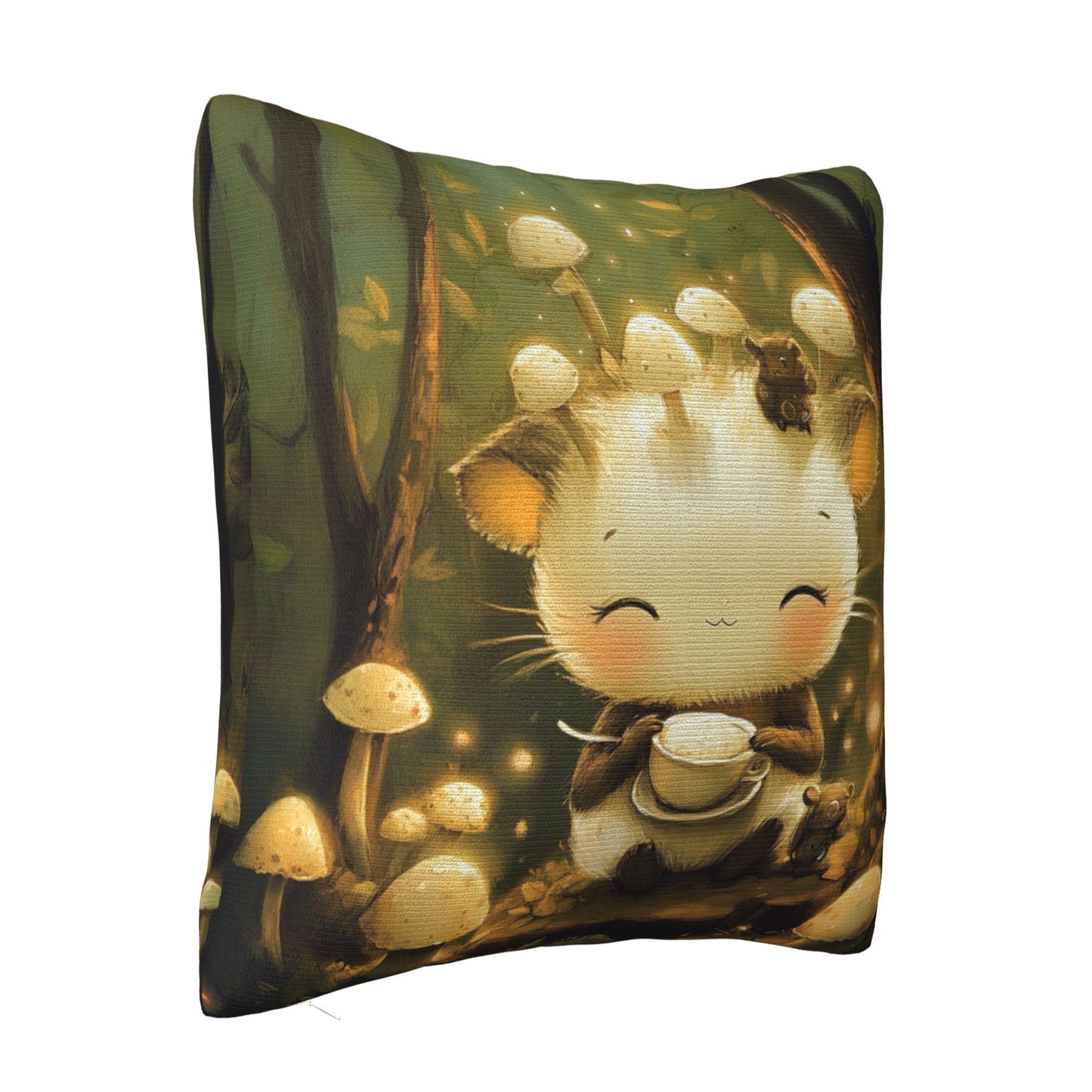 Forest Style Cartoon Cushion Cover | Adorable Mushroom Design | Home Décor | Multiple Sizes Available