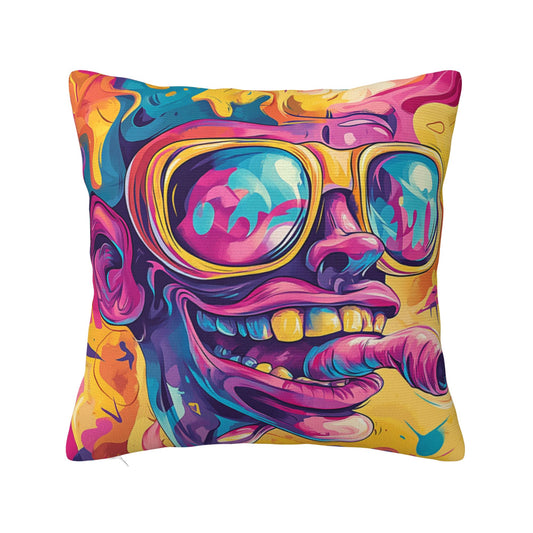 Trendy Art Style Cushion Cover | Vibrant Colors | Creative Home Décor | Multiple Sizes Available