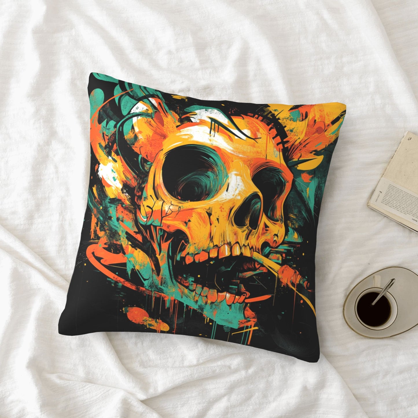 Unique Skull Art Cushion Cover | Trendy Home Décor | Multiple Sizes Available | Bold & Creative Style