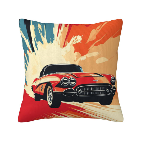 Retro Sports Car Art Pillow - Dynamic Classic Style Home Decor