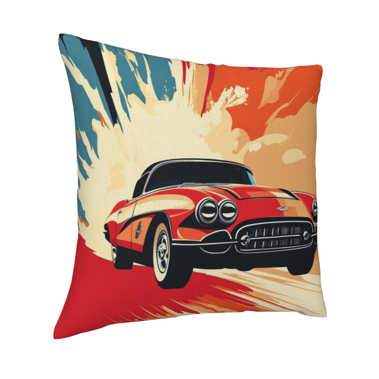 Retro Sports Car Art Pillow - Dynamic Classic Style Home Decor