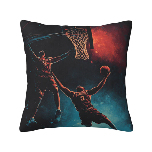 Basketball Action Pillow - Dynamic Sports-Themed Home Decor