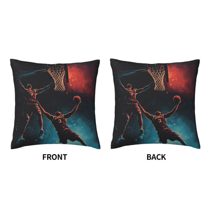 Basketball Action Pillow - Dynamic Sports-Themed Home Decor