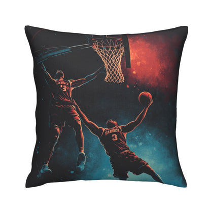 Basketball Action Pillow - Dynamic Sports-Themed Home Decor