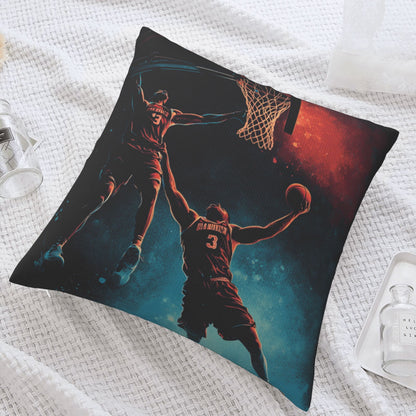 Basketball Action Pillow - Dynamic Sports-Themed Home Decor