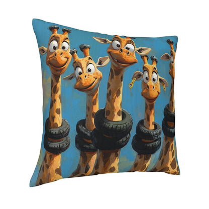 Funny Cartoon Giraffe Pillow - Cute and Humorous Home Decor