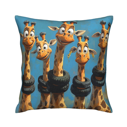 Funny Cartoon Giraffe Pillow - Cute and Humorous Home Decor