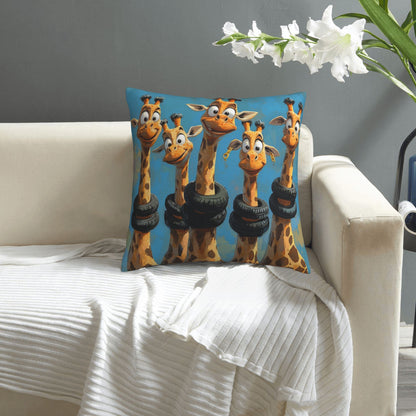 Funny Cartoon Giraffe Pillow - Cute and Humorous Home Decor