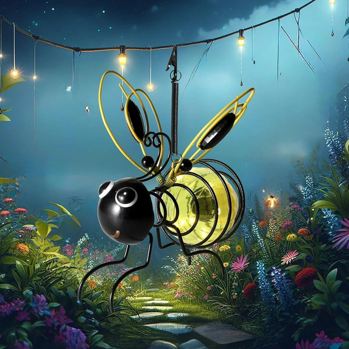 🐞🐝🦋Solar Hanging Insect Simulation Light