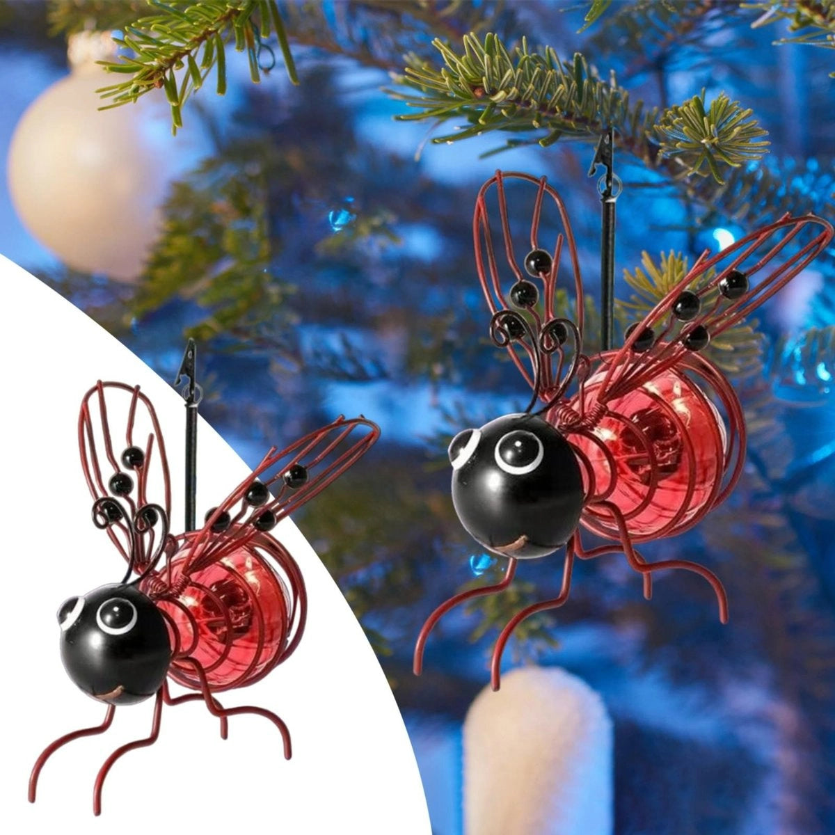 🐞🐝🦋Solar Hanging Insect Simulation Light